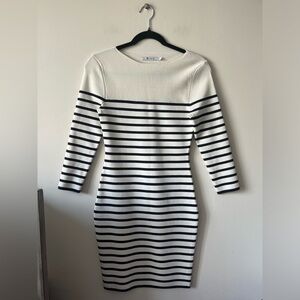 T ALEXANDER WANG Long-Sleeve Striped Mini Dress size small